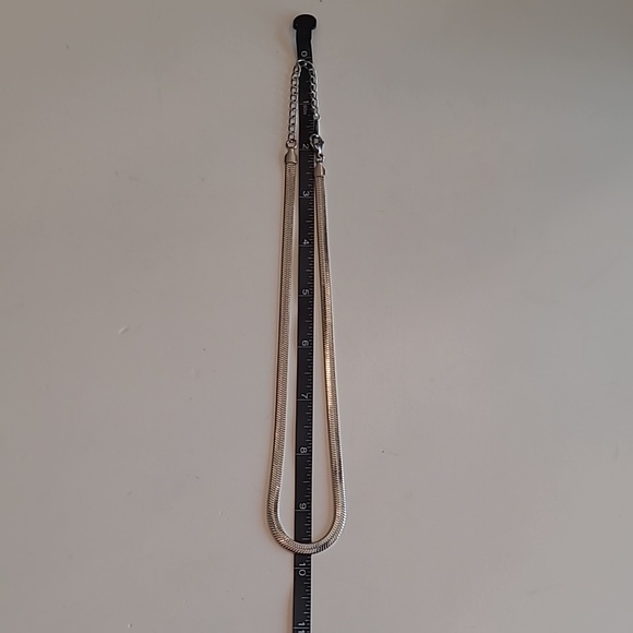 Stainless Steel Silver Herringbone Necklace 5mm Snake Chain 8" Hang Length - Picture 14 of 17